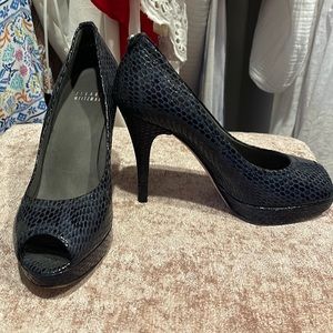 Stewart Weitzman snake skin heels